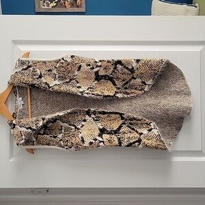 Baciano Soft and Fuzzy Knit Open Animal Print Vest